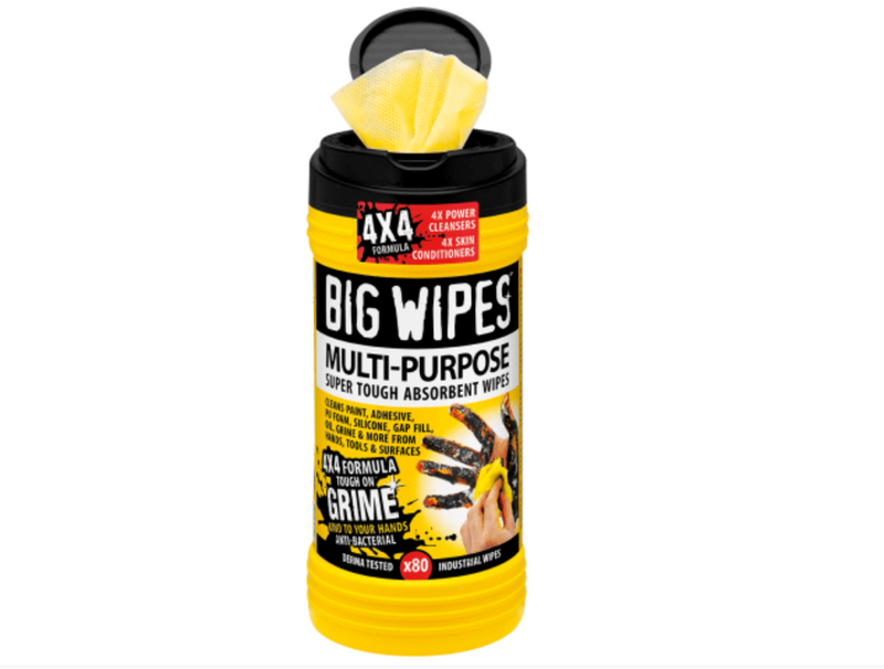 Big Wipes 4x4 Multi-Purpose Antibacterial Cleaning Wipes Tub of 80