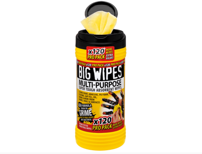 Big Wipes 4x4 Multi-Purpose Antibacterial Cleaning Wipes Tub of 120